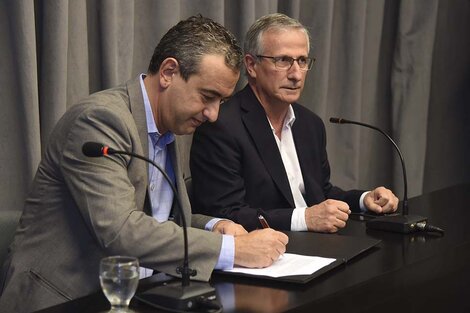 El convenio entre el intendente Javkin y el Miatello, secretario de Transporte. 