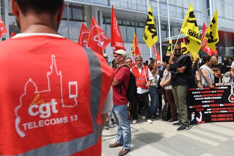 Manifestación afuera del juzgado en el último día del proceso.