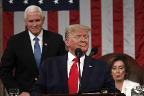 Trump destacó el funcionamiento de la economía en su discurso.