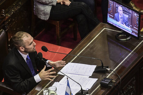 Martín Guzmán en el Congreso.