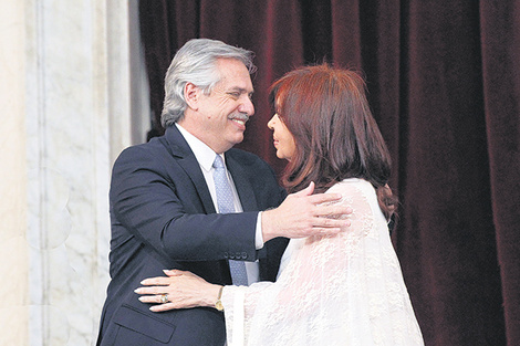 El presidente Alberto Fernández y su vice Cristina Kirchner, con una estrategia común ante el FMI.