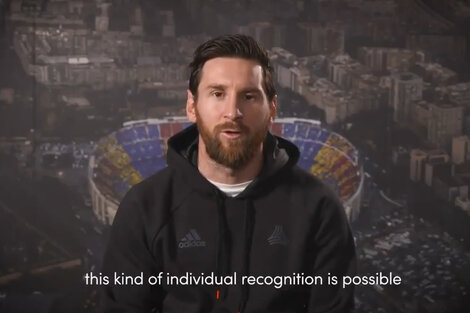Messi agradeció vía video.