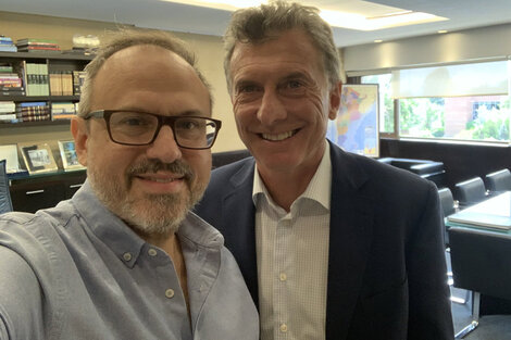 El ex presidente Mauricio Macri y el intendente de Tres de Febrero, Diego Valenzuela.