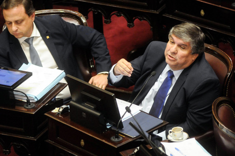 El Presidente del bloque del Frente de Todos, José Mayans, en el recinto. 
