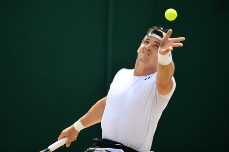 Gustavo Fernández, primer singlista argentino de la historia en consagrarse en Wimbledon.