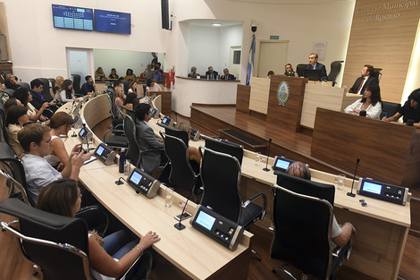 En un tramo del discurso, el intendente habló de la herencia recibida: "Una tormenta perfecta". (Fuente: Sebastián Granata)