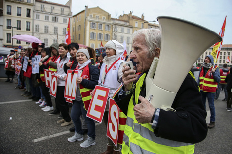 Manifestaciones en Francia contra la reforma jubilatoria de Macron