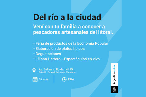 Del río a la ciudad, los pescadores del litoral muestran sus productos