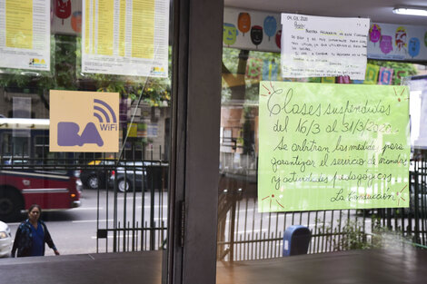 No en todos los distritos los docentes tuvieron que presentarse en las escuelas, aunque sí se mantuvo el criterio de garantizar el funcionamiento de los comedores. (Fuente: Télam)