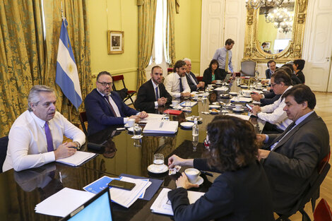 Alberto Fernández encabezó la reunión del gabinete económico.  (Fuente: Télam)