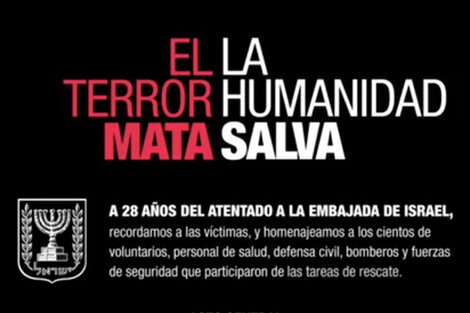 Campaña audiovisual a 28 años del atentado a la Embajada de Israel
