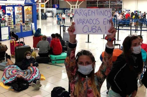 Los argentinos varados en Cuba aguardan ser trasladados.