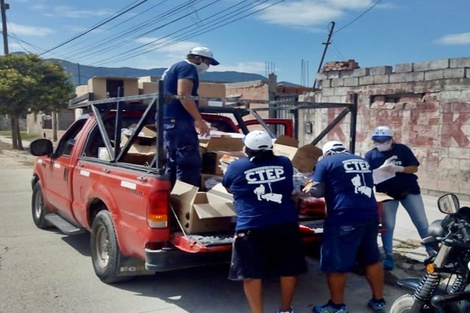 El MTE entregó mercadería a 122 familias en barrios vulnerables