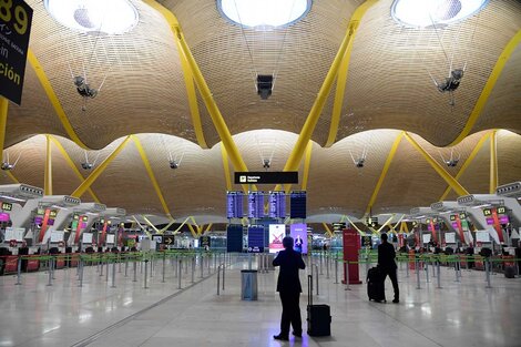 El aeropuerto de Barajas-Madrid, donde abordó el pasajero.