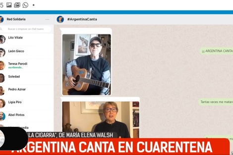 Cuarentena: Todos cantaron Como la cigarra