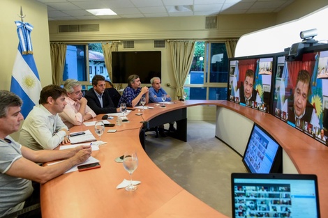 El presidente Alberto Fernández mantuvo una extensa teleconferencia con  intendentes bonaerenses.