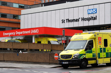 El hospital St Thomas, de Londres, donde fue hospitalizado Johnson.