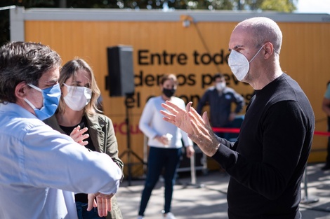 El jefe de Gobierno, Horacio Rodríguez Larreta, en el Hospital Penna.