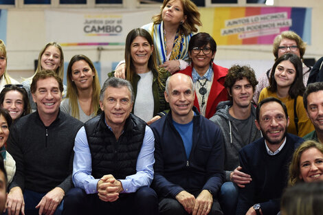 Macri, Larreta y Lousteau en un acto porteño.