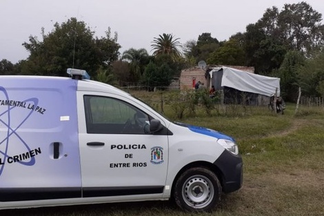 La vivienda donde fue hallada asesinada Romina, en La Paz.