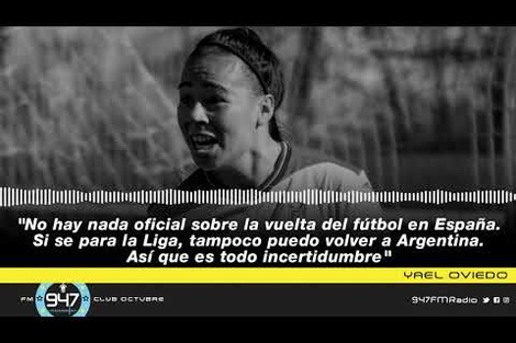 Yael Oviedo: "No hay nada oficial sobre la vuelta del fútbol en España"