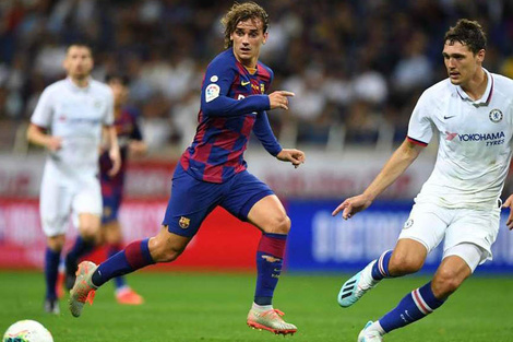 Griezmann, en acción durante Barcelona-Chelsea.