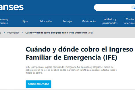 Ingreso Familiar de Emergencia: la Anses lanzó un calendario online