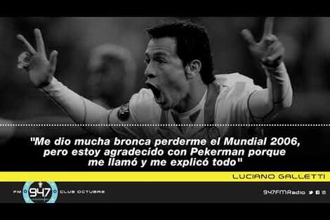 Luciano Galletti: "José Pekerman me llamó y me explicó por qué quedé afuera del Mundial 2006"