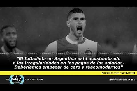 Marcos Senesi: "El futbolista en Argentina está acostumbrado a las irregularidades con los salarios"