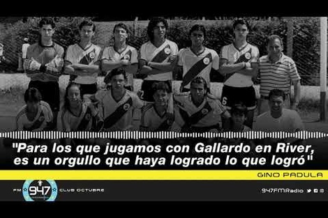 Gino Padula: "Para los que jugamos con Gallardo en River, es un orgullo todo lo que ha logrado"