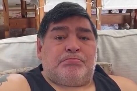 Maradona, emocionado en un video solidario