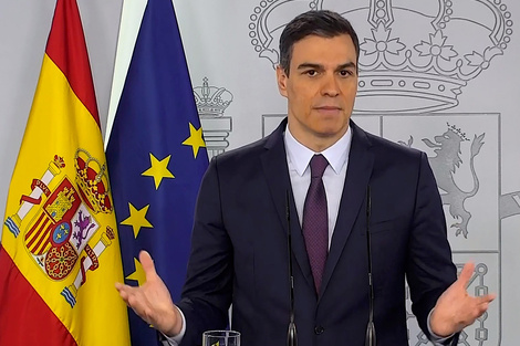 Pedro Sánchez pidió extender un mes más el "estado de alarma" en España