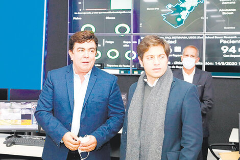 Kicillof y Espinoza recorrieron el Centro Operativo Municipal.