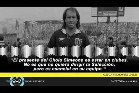 Leo Rodríguez: "El presente de Simeone es dirigir clubes. No es que no quiera estar en la Selección Argentina"