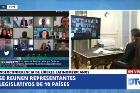 Un encuentro vía teleconferencia de líderes parlamentarios regionales