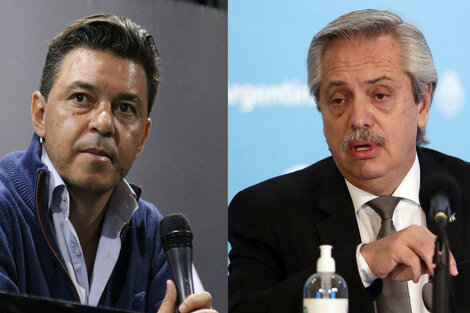 Marcelo Gallardo y Alberto Fernández.