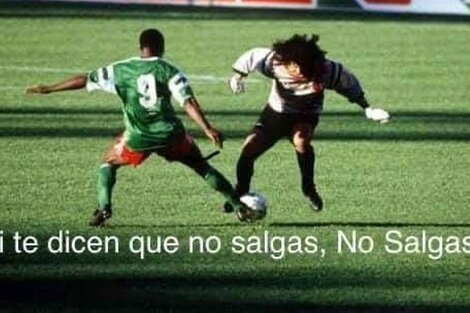 La imagen que circula como mensaje para respetar la cuarentena y que compartieron Higuita y Milla. 