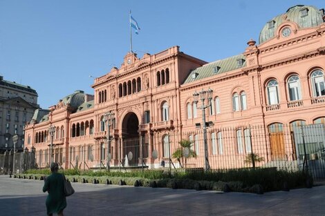 La Casa Rosada, sede de las reuniones donde participaron los agentes de la AFI macrista que hacían espionaje ilegal.