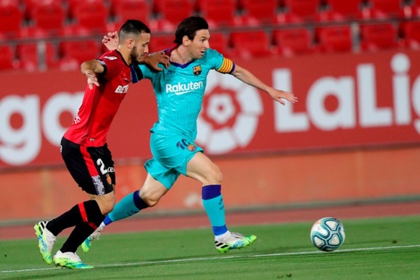 Messi durante su partido del sábado último ante Mallorca.