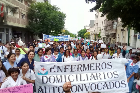 Protesta de enfermeros autoconvocados