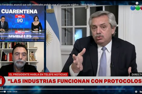 Alberto Fernández: "Desde la medianoche del jueves solo podrán utilizar el transporte público los trabajadores esenciales" 