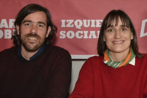 Los candidatos a presidente y vice del FIT-U, Nicolás del Caño y Romina del Plá.