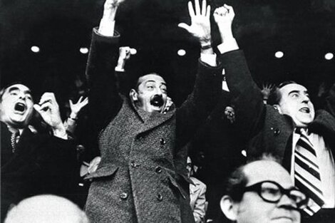 El dictadorJorge Rafael Videla, en pleno grito de gol en la final del Mundial 78.