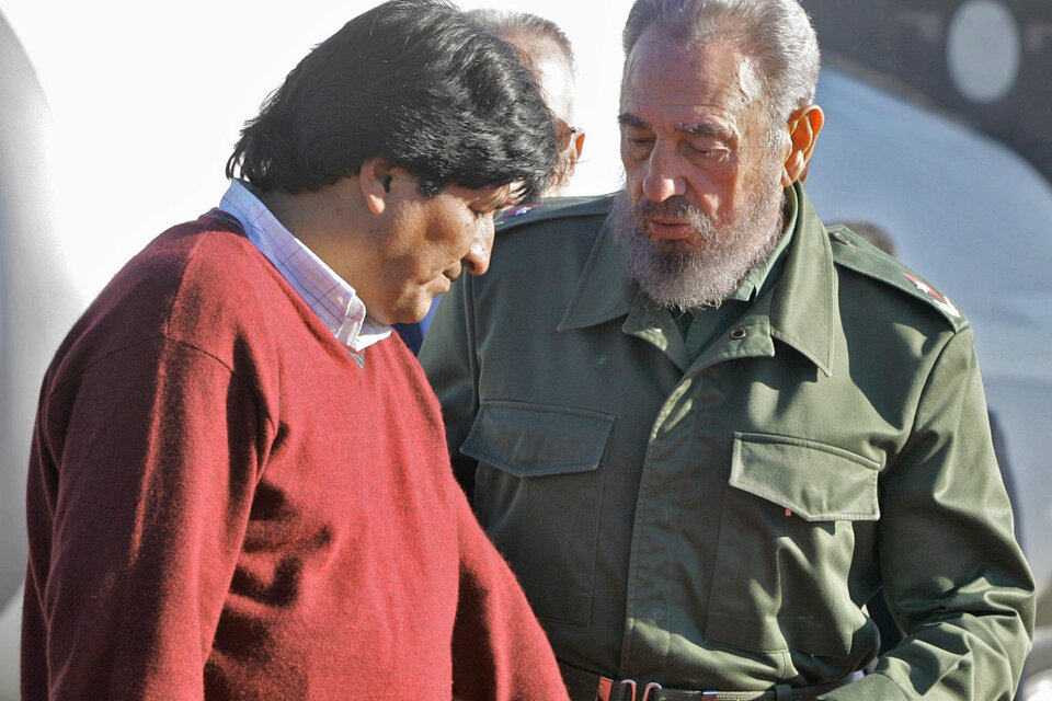 Evo Morales dijo que "nunca más habrá un compañero como Fidel". (Fuente: AFP)