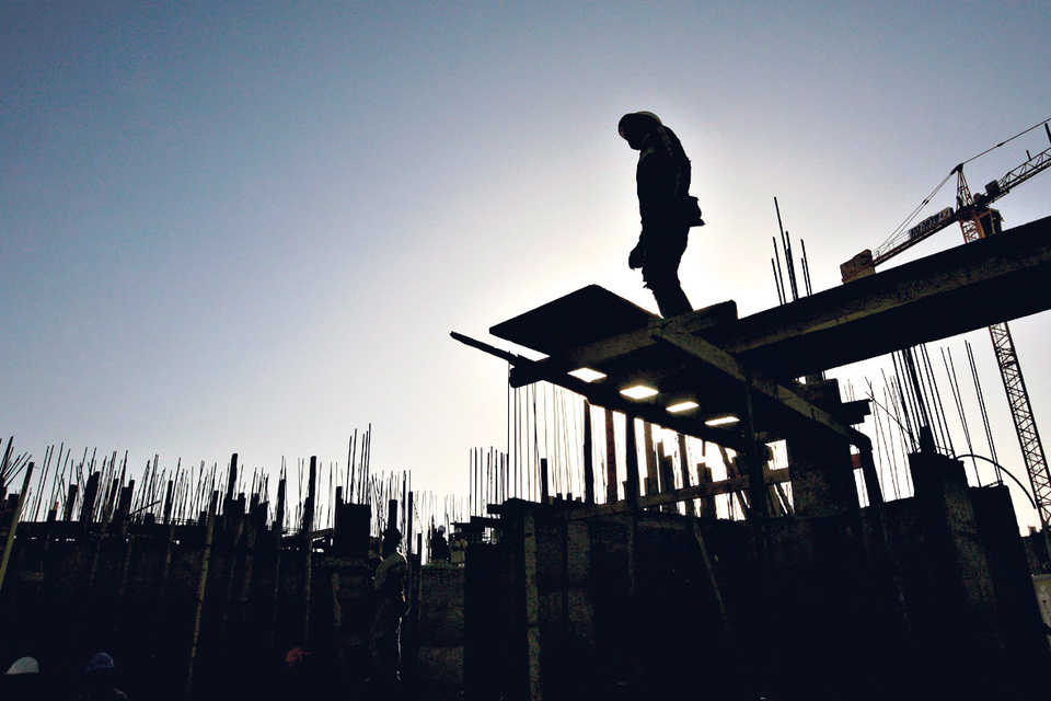 La construcción perdió 61.008 puestos de trabajo registrados desde agosto de 2015.