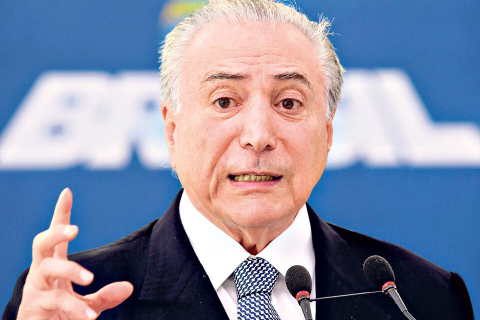 Temer asumió en julio, al iniciarse el golpe institucional contra Dilma Rousseff (Fuente: AFP)