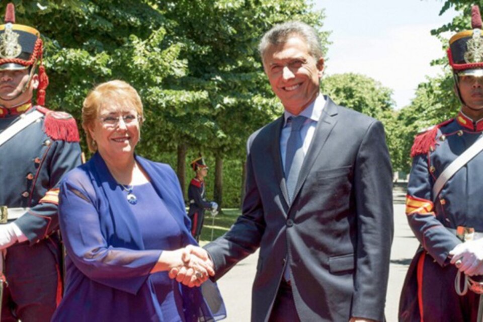 Macri recibió a Bachelet en Olivos. (Fuente: Télam)