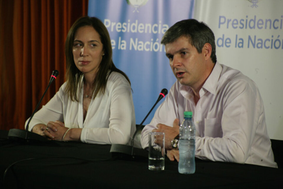 María Eugenia Vidal y Marcos Peña (Fuente: Télam)