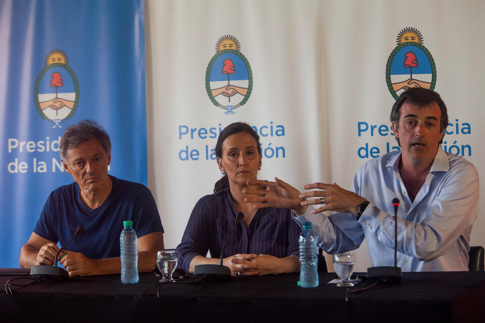 Francisco Cabrera,  Gabriela Michetti y Esteban Bullrich (Fuente: Télam)