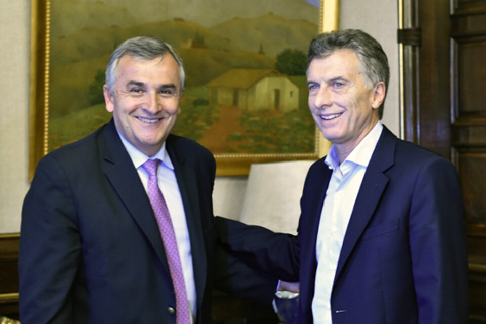 El presidente Mauricio Macri y su aliado el gobernador de Jujuy Gerardo Morales. (Fuente: DyN)
